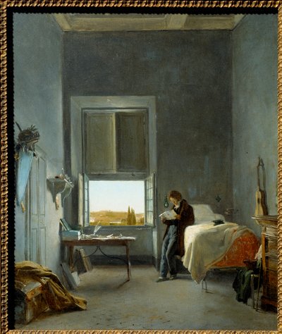 Artysta w swoim pokoju w Villa Medicis autorstwa Jules Coignet