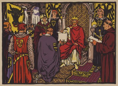 Cesarz Świętego Rzymu Henryk VII nadający cesarską bezpośredniość kantonowi Uri autorstwa Jules Courvoisier