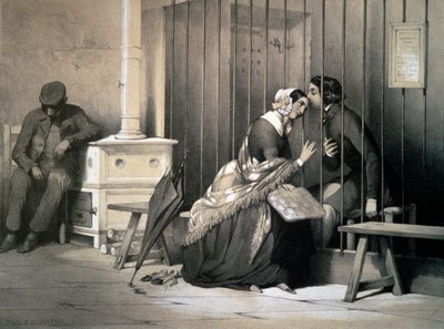 Więzień, Jules David (1808-1892), rycina, Francja autorstwa Jules David