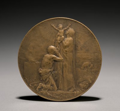 Awers medalu, XIX w. autorstwa Jules Dupré