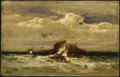 Seascape, ok. 1868-81 (olej na komercyjnym panelu) autorstwa Jules Dupré