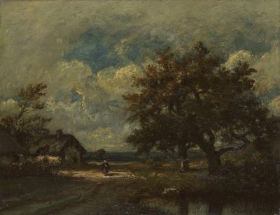 Chata przy drodze, Burzowe niebo, ok. 1900 r. 1860. autorstwa Jules Dupré
