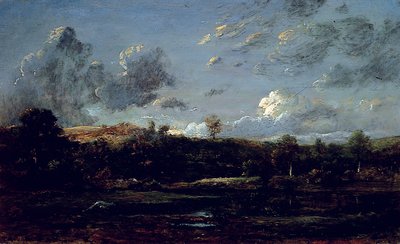 W Landes, ok. 1841 (olej na płótnie) autorstwa Jules Dupré