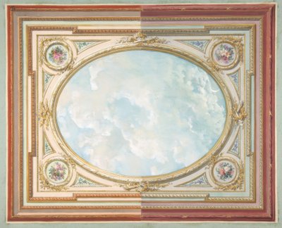 Projekt sufitu trompe loeil sky autorstwa Jules Edmond Charles Lachaise