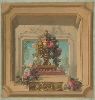 Projekt Trompe loeil na sufit autorstwa Jules Edmond Charles Lachaise