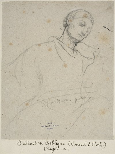Studium dla "Instrukcji Publique" autorstwa Jules Elie Delaunay