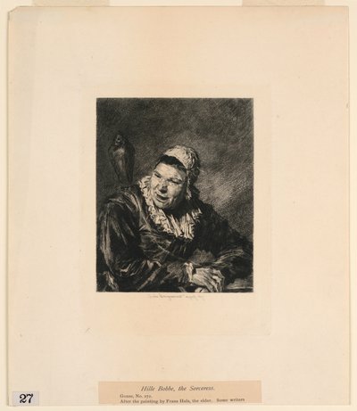 Hille Bobbe, czarodziejka , z „Akwaforty obrazów w Metropolitan Museum w Nowym Jorku” autorstwa Jules Ferdinand Jacquemart