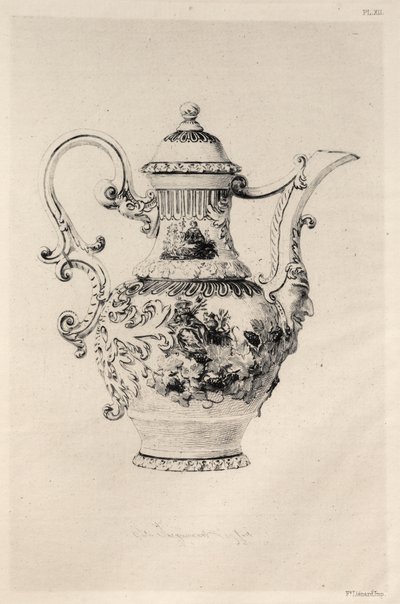 Historia sztuki ceramicznej: opisowe i filozoficzne studium płyty garncarskiej XII, 1877. autorstwa Jules Ferdinand Jacquemart