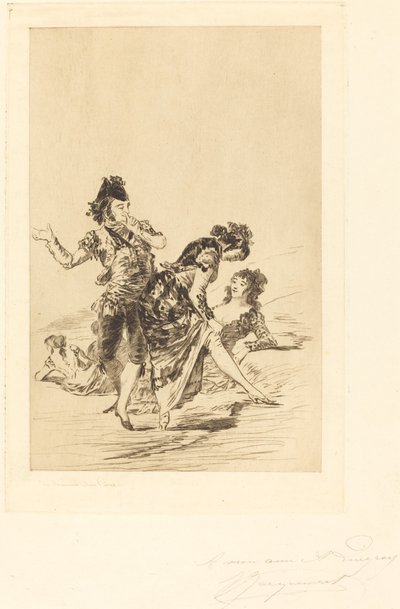 Scena hiszpańska autorstwa Jules Ferdinand Jacquemart after Francisco de Goya