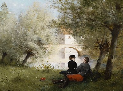 Wzdłuż rzeki; Wzdłuż rzeki, autorstwa Jules Frederic Ballavoine
