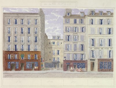 No.20 do No.26 rue du Four, Paryż, Francja, 1893 (wc na papierze) autorstwa Jules Gaildrau