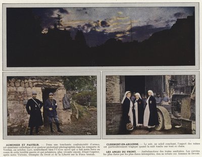 Kapelan i pastor, Clermont-En-Argonne, Les Anges du Front autorstwa Jules Gervais Courtellemont