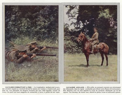Kawalerzyści walczący pieszo, kawaleria angielska autorstwa Jules Gervais-Courtellemont