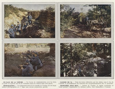 Przed Voevre, Keson 75, Karabiny maszynowe, Tranchees sous Bois autorstwa Jules Gervais-Courtellemont