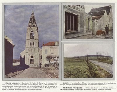 Kościół Barcy, Barcy, Tranchees Francaises autorstwa Jules Gervais Courtellemont