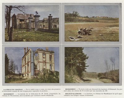 Siatka zamkowa, światowa, światowa, trasa niemiecka autorstwa Jules Gervais-Courtellemont