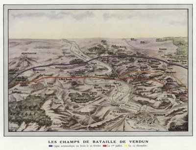 Pola bitewne pod Verdun autorstwa Jules Gervais Courtellemont