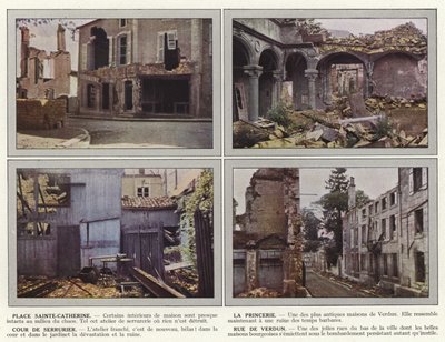 Place Sainte-Catherine, La Princerie, Cour de Serrurier, Rue de Verdun autorstwa Jules Gervais Courtellemont