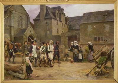 Rewolucjoniści z Fouesnant schwytani przez Gwardię Narodową w 1792 r., ok. 1886-87 (olej na płótnie) autorstwa Jules Girardet