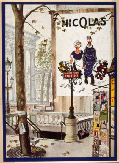 Francuski plakat przedstawiający fikcyjnego dostawcę „Nektar” 1931 autorstwa Jules Isnard Dransy