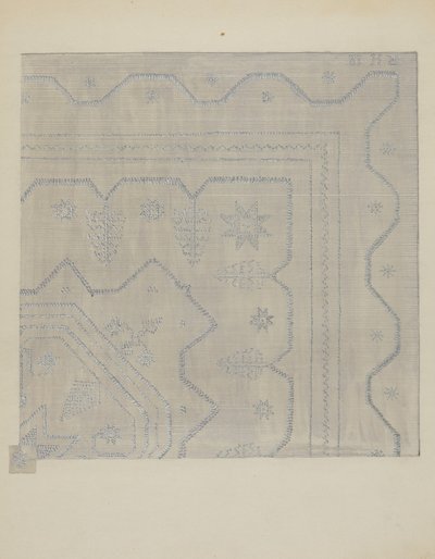 Tkana narzuta z knota świecowego, ok. 1900 r. 1936. autorstwa Jules Lefevere
