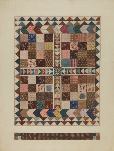 Patchworkowa kołdra do łóżeczka, 19351942. autorstwa Jules Lefevere