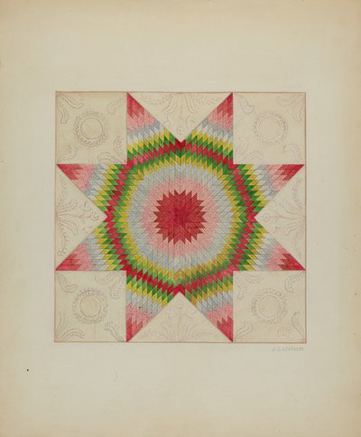 Kołdra patchworkowa, ok. 1936. autorstwa Jules Lefevere