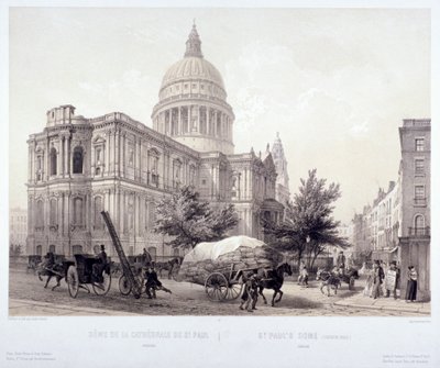 Katedra św. Pawła, Londyn, ok. 1855 r. autorstwa Jules Louis Arnout
