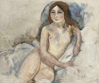 Blondynka Posing; Pozująca blondynka, 1912 autorstwa Jules Pascin