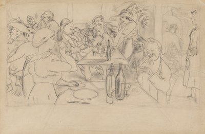 Kawiarnia? Scena autorstwa Jules Pascin