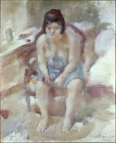 Niebieska koszula autorstwa Jules Pascin