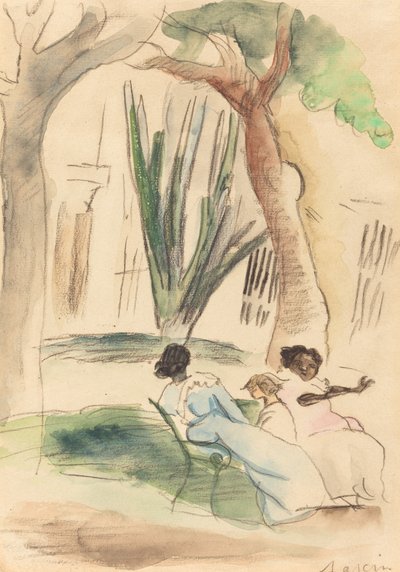 Nianie z dzieckiem autorstwa Jules Pascin