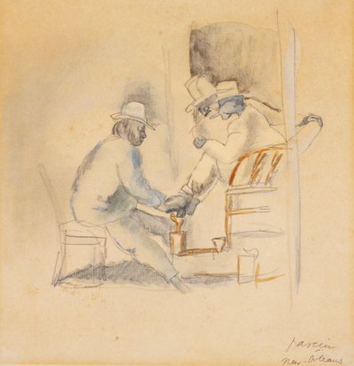 Buty New Orleans (wc na papierze) autorstwa Jules Pascin