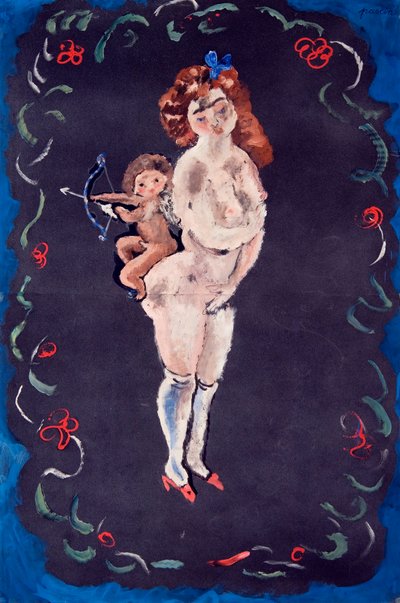 Akt i Kupidyn autorstwa Jules Pascin