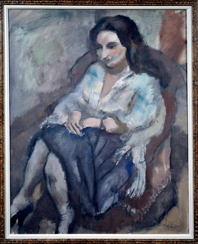 Portret Andree. Portret siedzącej kobiety. Obraz Julesa Pascina (1885-1930) autorstwa Jules Pascin