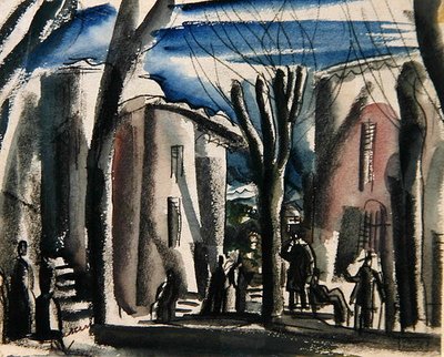 Tunis (węgiel i akwarela na papierze) autorstwa Jules Pascin