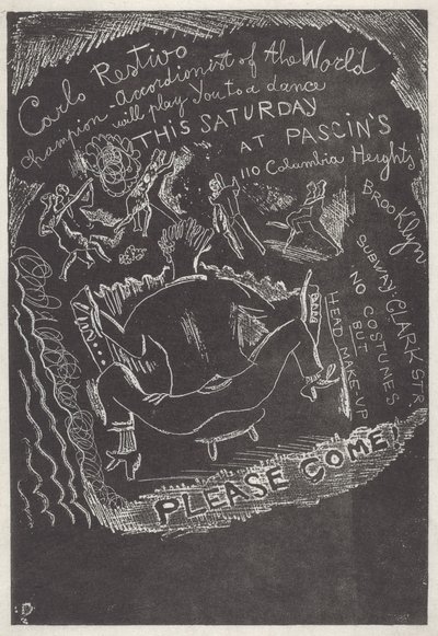 Bez tytułu (zaproszenie na imprezę u Julesa Pascina) autorstwa Jules Pascin