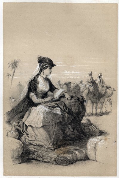 Portret Lady Mary (Marie) Wortley Montagu (Wortley-Montagu) (26 maja 1689 - 21 sierpnia 1762), brytyjskiej pisarki. autorstwa Jules and Raunheim Hermann David