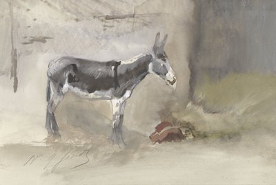 Osioł w stajni autorstwa Jules baron Finot