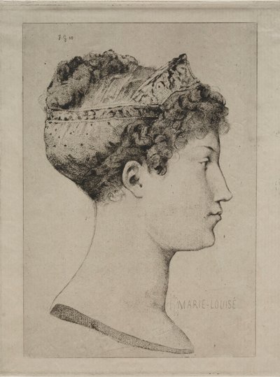 Marie Louise w profilu, 1860. autorstwa Jules de Goncourt