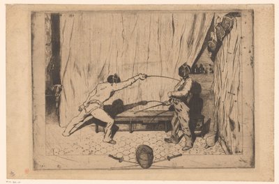 Dwóch szermierzy w akcji autorstwa Jules de Goncourt