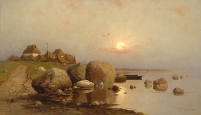 Wioska rybacka, 1892 autorstwa Juli Julievich Klever
