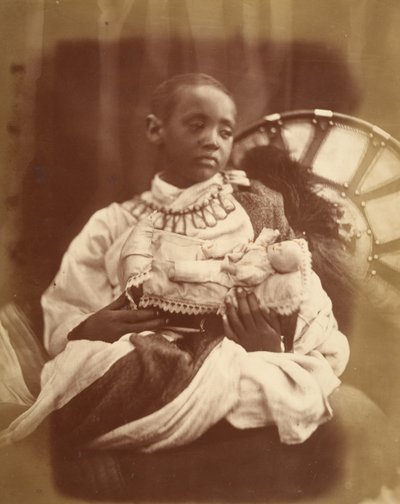 Déjatch Alámayou, syn króla Teodora, lipiec 1868. autorstwa Julia Margaret Cameron
