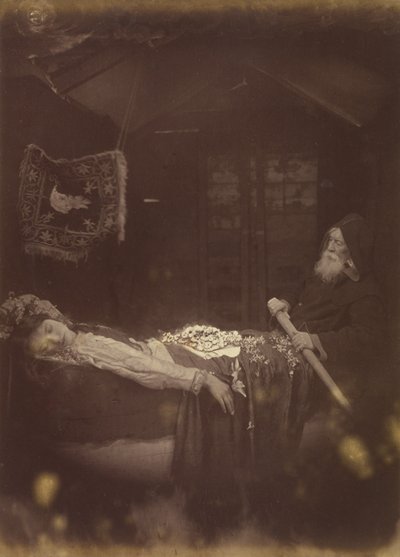 Elaine „i zmarli” – pchani przez niemych – płynęli w górę wraz z nurtem rzeki. autorstwa Julia Margaret Cameron