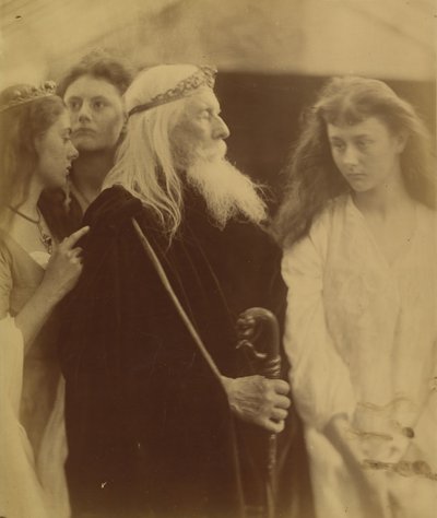Król Lear przydzielający swoje królestwo swoim trzem córkom, 1872. autorstwa Julia Margaret Cameron