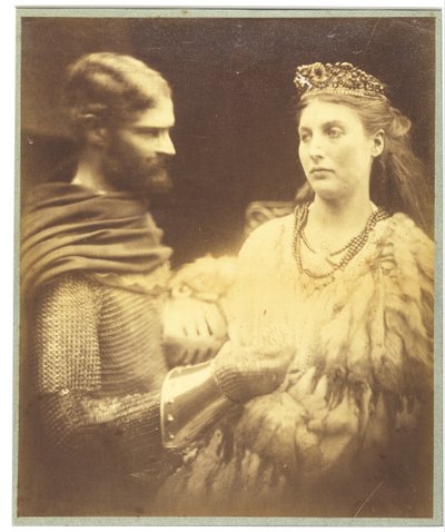 Lancelot i Ginewra, ok. 1873 (srebrny odcisk żelatynowy) autorstwa Julia Margaret Cameron