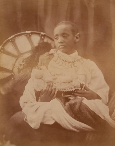 Książę Dejatch Alamayou z Abisynii, c.1868 autorstwa Julia Margaret Cameron
