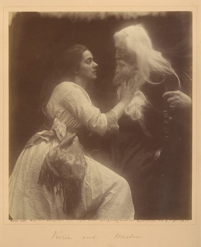 Vivien i Merlin autorstwa Julia Margaret Cameron