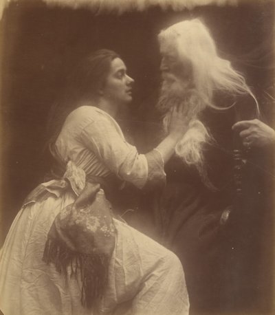 Vivien i Merlin, wrzesień 1874 . autorstwa Julia Margaret Cameron