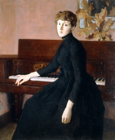 Przy fortepianie autorstwa Julian Alden Weir
